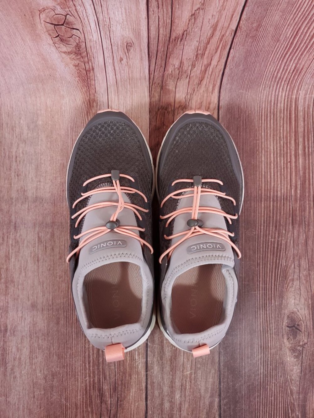 Vionic London Womens Size 9 1st Ray Technology Orthotic Shoes Sneakers Grey Pink - Picture 6 of 14